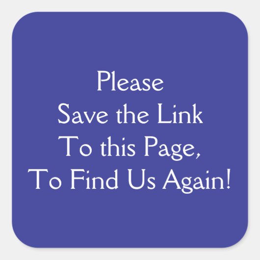 Sticker Carré Enregistrez un lien (Devant)