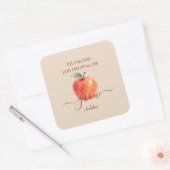 Sticker Carré Enseignant Apple Aquarelle - Cadeaux Mercis - (Enveloppe)