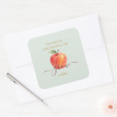Sticker Carré Enseignant Apple Aquarelle - Cadeaux Mercis - (Enveloppe)
