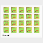 Sticker Carré Enseignant Choix Café Signe (Feuille)