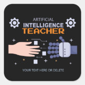 Sticker Carré Enseignant de l'intelligence artificielle - homme  (Devant)