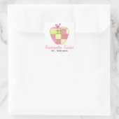 Sticker Carré Enseignant Plaid Apple Kindergarten (Sac)