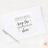 Sticker Carré Enseignant Tiny Human Graduation Cadeau (Enveloppe)