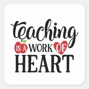 Sticker Carré Enseigner est une oeuvre d'Enseignants cardiaques