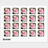 Sticker Carré Ensemble d'autocollants de fleurs magnifiques (Feuille)