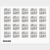 Sticker Carré Ensemble de cartes de jeu représentant la satire (Feuille)