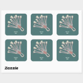 Sticker Carré Ensemble de fils d'escalade rocheux (Feuille)