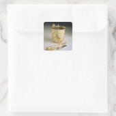 Sticker Carré Ensemble de voyage d'un couteau, d'une fourchette, (Sac)