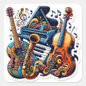 Sticker Carré Ensemble orchestre (Devant)