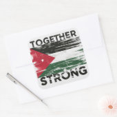Sticker Carré Ensemble un soutien solide Palestine (Enveloppe)