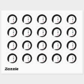 Sticker Carré Enso Circle et Brother Calligraphy (Feuille)