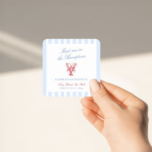 Sticker Carré Enterrements de Vie de Jeune Fille à The Hamptons