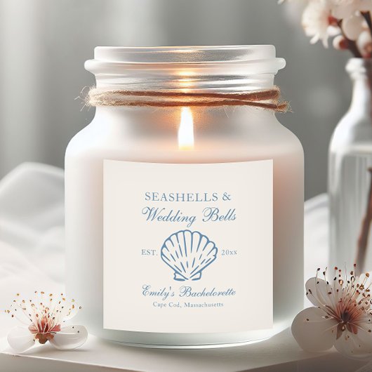 Sticker Carré Enterrements de vie de jeune fille Coquillages et 