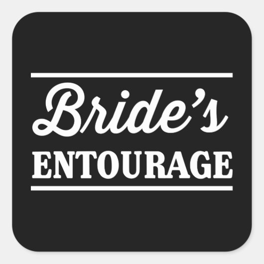 Sticker Carré Entourage de la mariée (Devant)