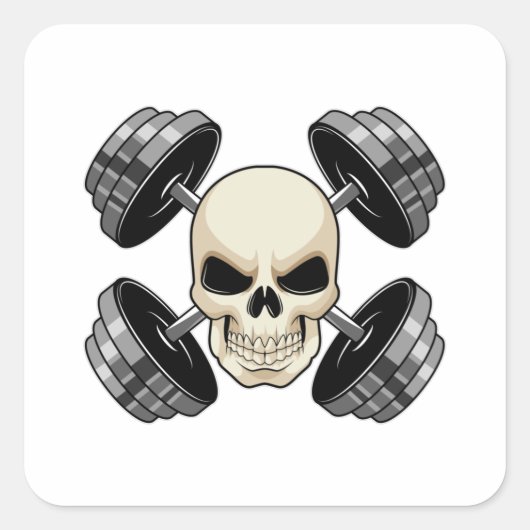 Sticker Carré Entraînement de la résistance du crâne (Devant)