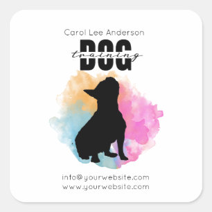 Sticker Carré Entraînement des chiens
