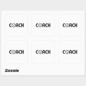 Sticker Carré Entraîneur de volley-ball (Feuille)