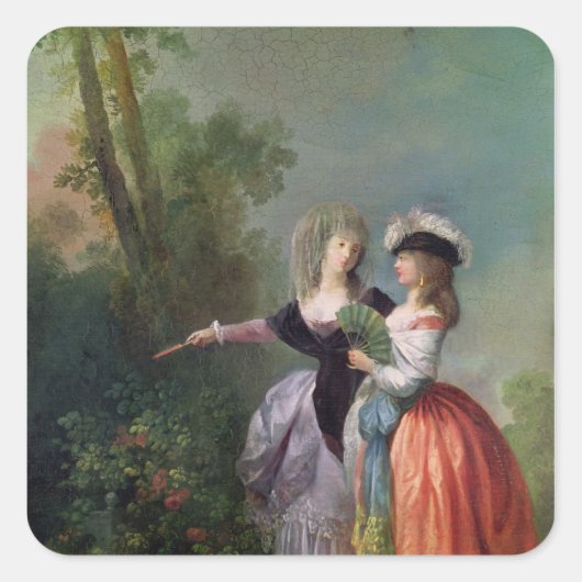 Sticker Carré Entre les deux, 1780 (Devant)