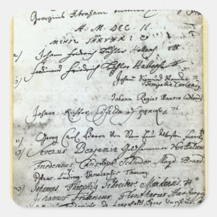 Sticker Carré Entrée dans les dossiers de l'Université Halle