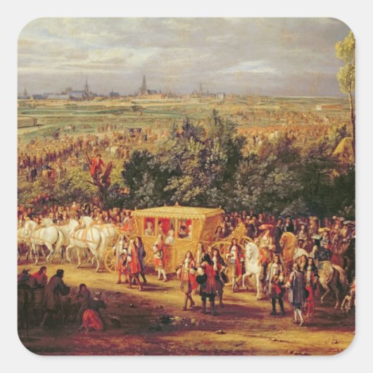 Sticker Carré Entrée de Louis XIV et Marie-Thérèse de (Devant)