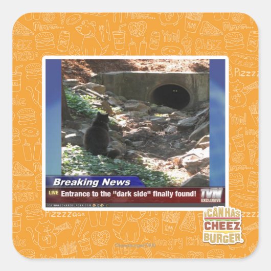 Sticker Carré Entrée du côté sombre (Devant)