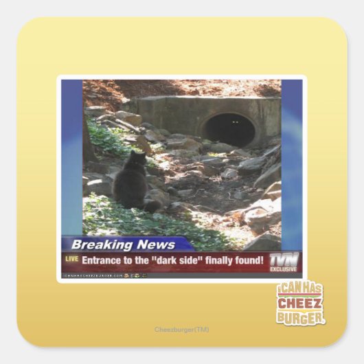 Sticker Carré Entrée du côté sombre (Devant)