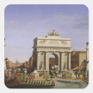 Sticker Carré Entrée du napoléon I dans Venise, 1807
