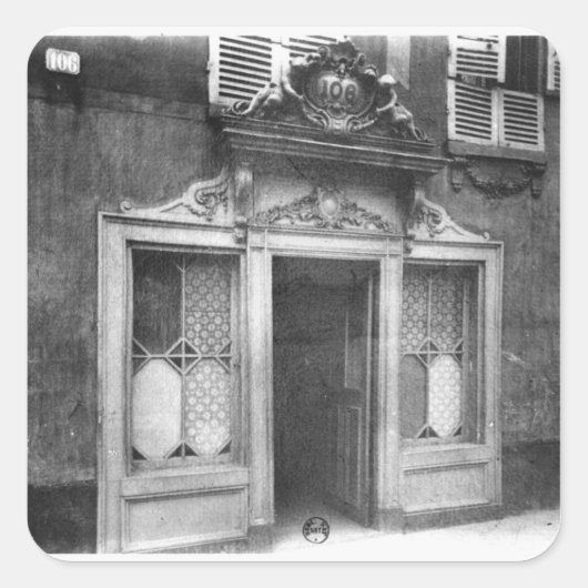 Sticker Carré Entrée d'un bordel à Paris (Devant)