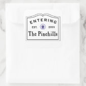 Sticker Carré Entrée Pine Hills Plymouth MA (Sac)