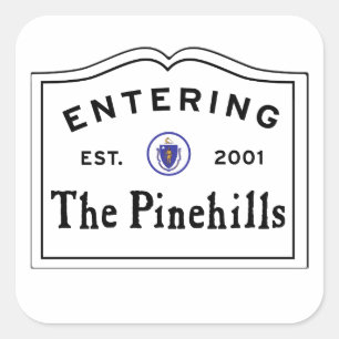 Sticker Carré Entrée Pine Hills Plymouth MA