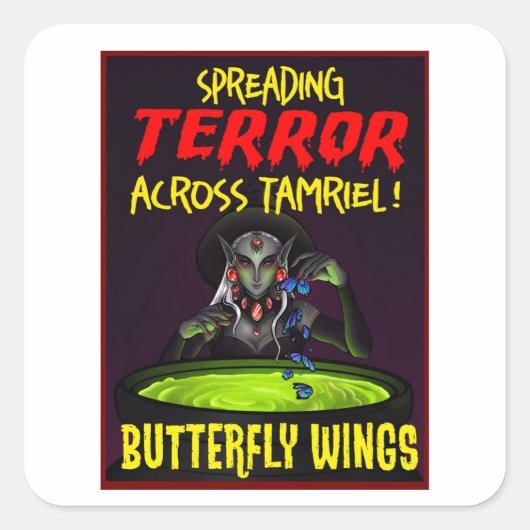 STICKER CARRÉ ENTRÉEZ L'ALERTE DE BW ÉFFRAYANT OFFICIEL ORIGINAL (Devant)