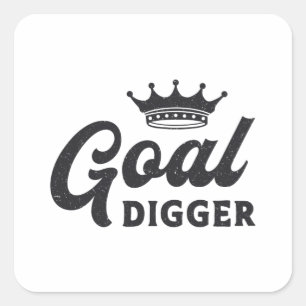 Sticker Carré Entrepreneur But Digger Boss Directeur général d'e