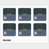 Sticker Carré Entreprise à deux tons (Feuille)