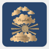 Sticker Carré Entreprise Black Gold (Devant)