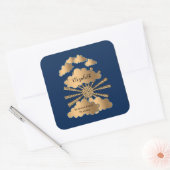 Sticker Carré Entreprise Black Gold (Enveloppe)