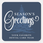 Sticker Carré Entreprise customisée Professionnel Noël d'affaire (Devant)