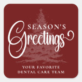 Sticker Carré Entreprise customisée Professionnel Noël d'affaire (Devant)