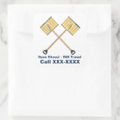 Sticker Carré Entreprise de tournage de neige (Sac)