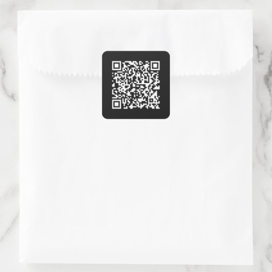 Sticker Carré Entrer l'URL et créer un code QR numérisable | Bla (Sac)