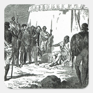 Sticker Carré Entretien de M. Rassam avec le roi Théodore