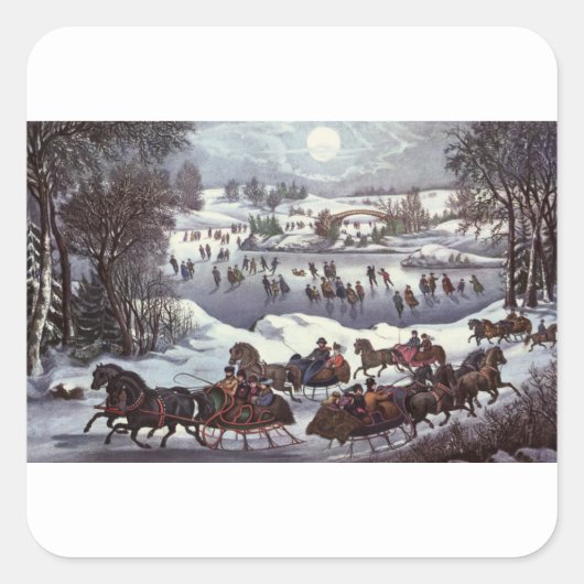 Sticker Carré ENVELOPE SEAL : CENTRAL PARK : New York : 1920 (Devant)