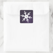 Sticker Carré enveloppe de flocons de neige violet (Sac)