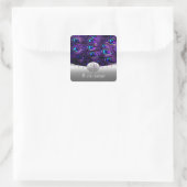 Sticker Carré Enveloppe Faire-part de mariage Peacock violet (Sac)