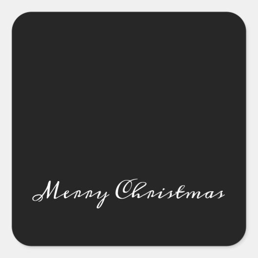 Sticker Carré Enveloppe Joyeux Script de Noël ou Enveloppe cadea (Devant)