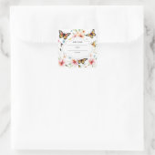 Sticker Carré Enveloppe motif de semence de fleurs d'aquarelle (Sac)