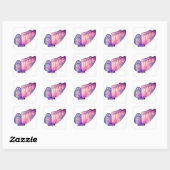 Sticker Carré Enveloppe Papillon rose (Feuille)