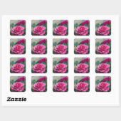 Sticker Carré Enveloppe rose rose - Phoques Favoriser les autoco (Feuille)