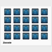 Sticker Carré enveloppe royale "bleu marine" (Feuille)