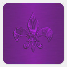 Enveloppe violet Fleur de Lis Sceau