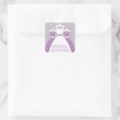 Sticker Carré Enveloppe violette Lilac Fête des mariées (Sac)
